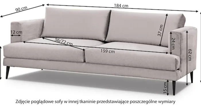 Sofa dwuosobowa Dragato zielona welur