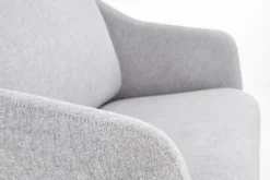Sofa dwuosobowa Gasoina szara na czarnej podstawie