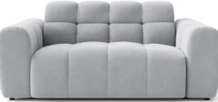 Sofa dwuosobowa Monti jasnoszara szenil