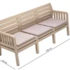 Sofa ogrodowa trzyosobowa Scrally z tworzywa sztucznego beżowa