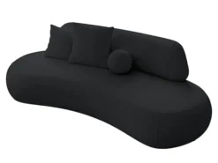 Sofa trzyosobowa Balme grafitowa w tkaninie łatwoczyszczącej