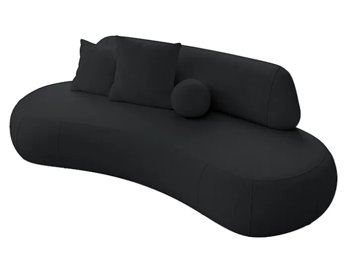 Sofa trzyosobowa Balme grafitowa w tkaninie łatwoczyszczącej