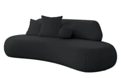 Sofa trzyosobowa Balme grafitowa w tkaninie łatwoczyszczącej