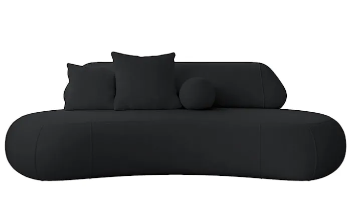 Sofa trzyosobowa Balme grafitowa w tkaninie łatwoczyszczącej