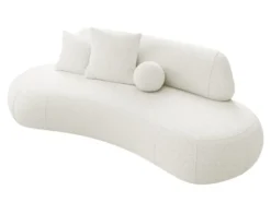 Sofa trzyosobowa Balme kremowa boucle