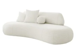 Sofa trzyosobowa Balme kremowa boucle