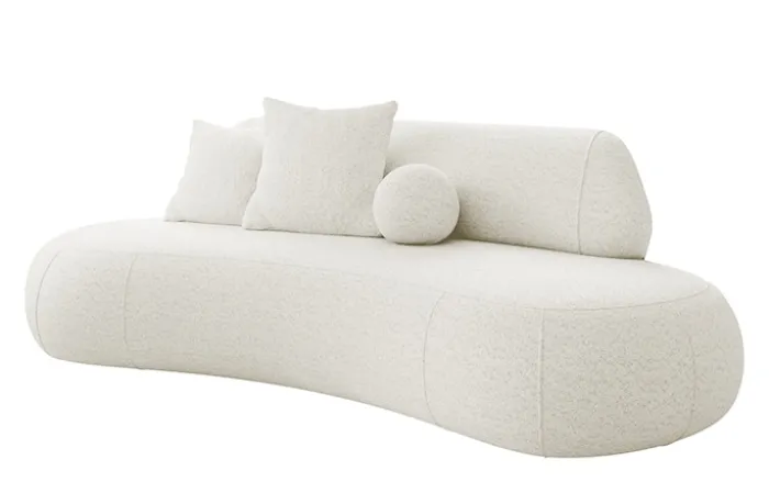 Sofa trzyosobowa Balme kremowa boucle