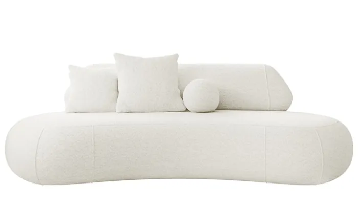 Sofa trzyosobowa Balme kremowa boucle