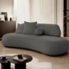 Sofa trzyosobowa Balme szara w tkaninie łatwoczyszczącej
