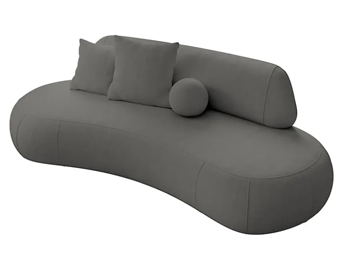 Sofa trzyosobowa Balme szara w tkaninie łatwoczyszczącej