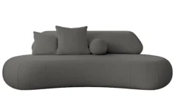 Sofa trzyosobowa Balme szara w tkaninie łatwoczyszczącej