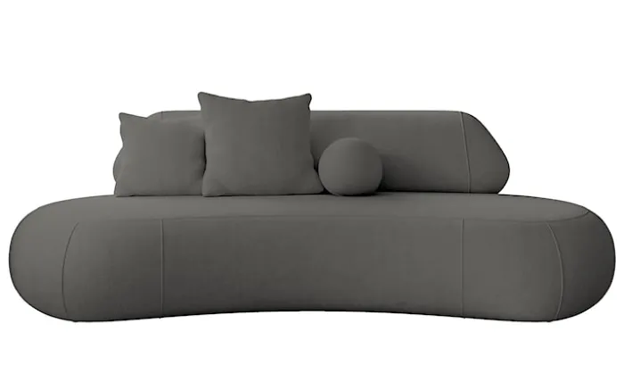 Sofa trzyosobowa Balme szara w tkaninie łatwoczyszczącej