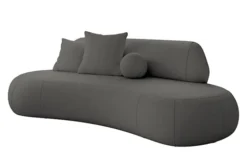 Sofa trzyosobowa Balme szara w tkaninie łatwoczyszczącej