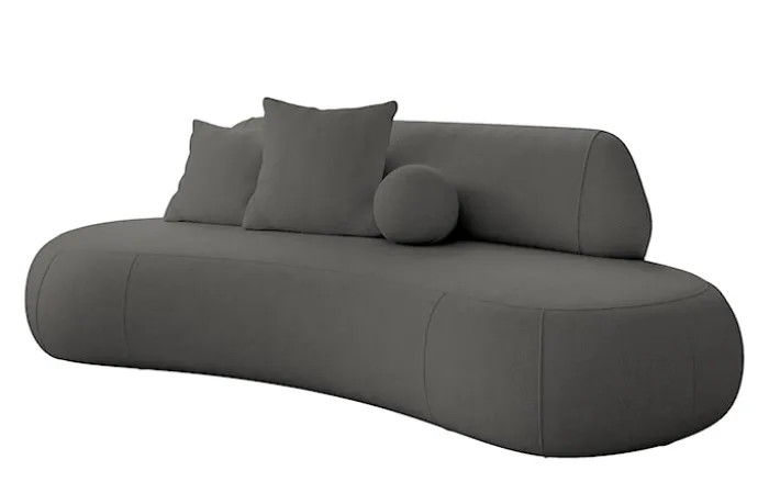 Sofa trzyosobowa Balme szara w tkaninie łatwoczyszczącej