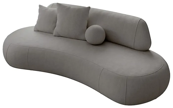 Sofa trzyosobowa Balme szarobeżowa w tkaninie łatwoczyszczącej