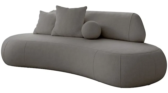 Sofa trzyosobowa Balme szarobeżowa w tkaninie łatwoczyszczącej