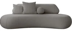 Sofa trzyosobowa Balme szarobeżowa w tkaninie łatwoczyszczącej