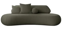 Sofa trzyosobowa Balme zielona w tkaninie łatwoczyszczącej