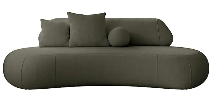 Sofa trzyosobowa Balme zielona w tkaninie łatwoczyszczącej