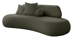 Sofa trzyosobowa Balme zielona w tkaninie łatwoczyszczącej