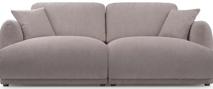 Sofa trzyosobowa Chacco ciemnobeżowa sztruks