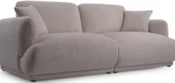 Sofa trzyosobowa Chacco ciemnobeżowa sztruks