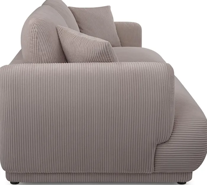 Sofa trzyosobowa Chacco ciemnobeżowa sztruks