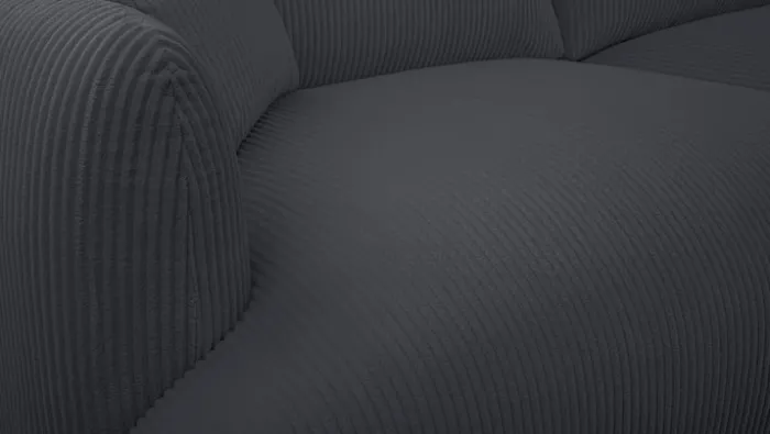 Sofa trzyosobowa Chacco grafitowa sztruks