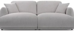 Sofa trzyosobowa Chacco jasnoszara sztruks