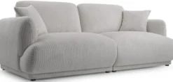Sofa trzyosobowa Chacco jasnoszara sztruks