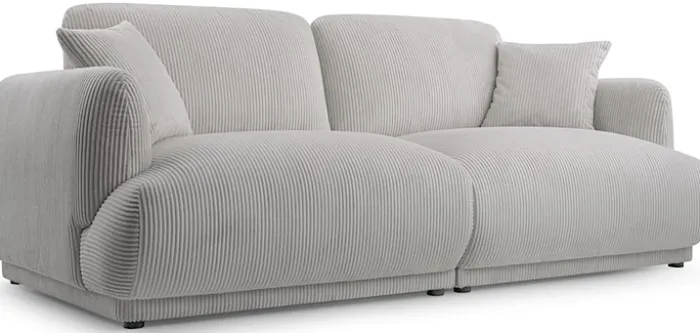Sofa trzyosobowa Chacco jasnoszara sztruks