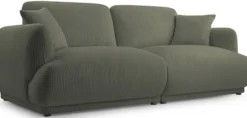 Sofa trzyosobowa Chacco oliwkowa sztruks