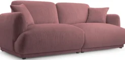 Sofa trzyosobowa Chacco różowa sztruks