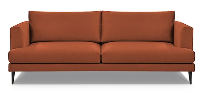 Sofa trzyosobowa Dragato miedziana welur