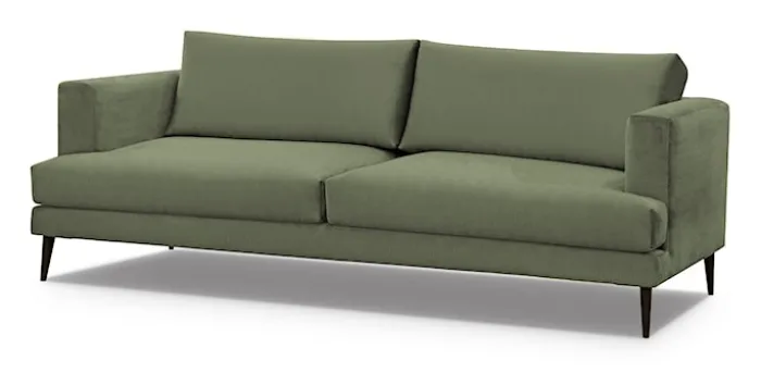 Sofa trzyosobowa Dragato oliwkowa welur
