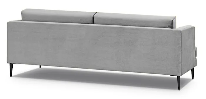 Sofa trzyosobowa Dragato szara welur