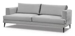 Sofa trzyosobowa Dragato szara welur