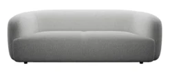Sofa trzyosobowa Sabanitas jasnoszara w tkaninie boucle