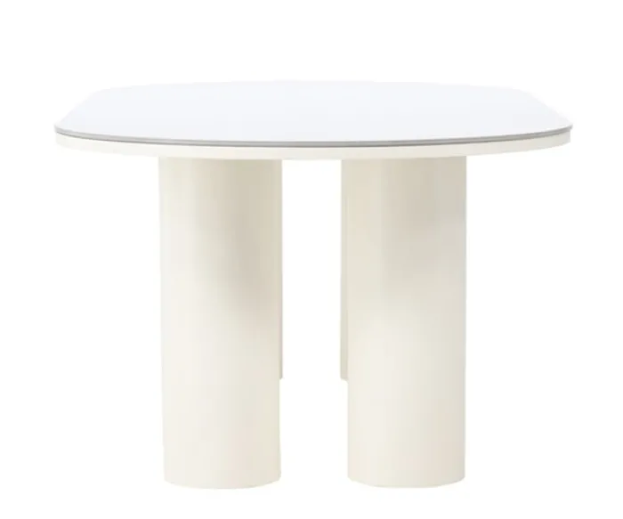 Stół do jadalni Adully owalny blat 220x110 biały