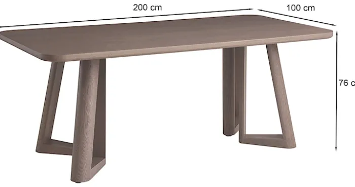 Stół do jadalni Alisser 200x100 cm orzech fornir