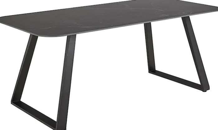 Stół do jadalni Antalya 180x90 cm grafitowy ceramiczny blat