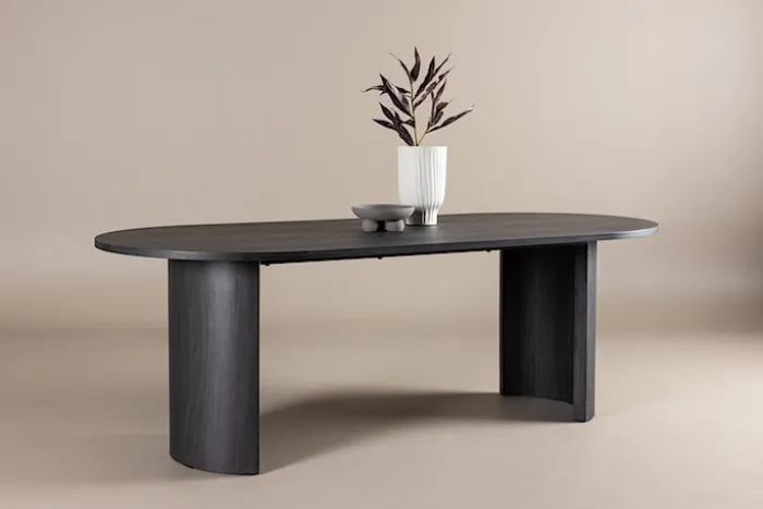 Stół do jadalni Grundsund z owalnym blatem 220x100 cm dąb czarny