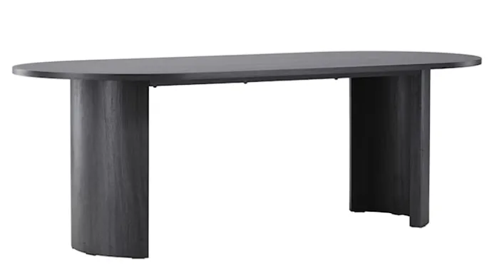 Stół do jadalni Grundsund z owalnym blatem 220x100 cm dąb czarny