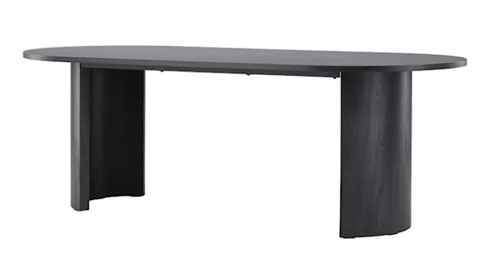 Stół do jadalni Grundsund z owalnym blatem 220x100 cm dąb czarny