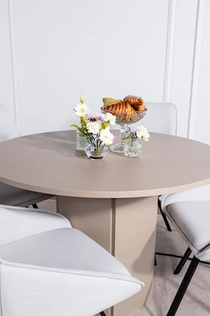 Stół do jadalni Hexa okrągły 110 cm Cappuccino
