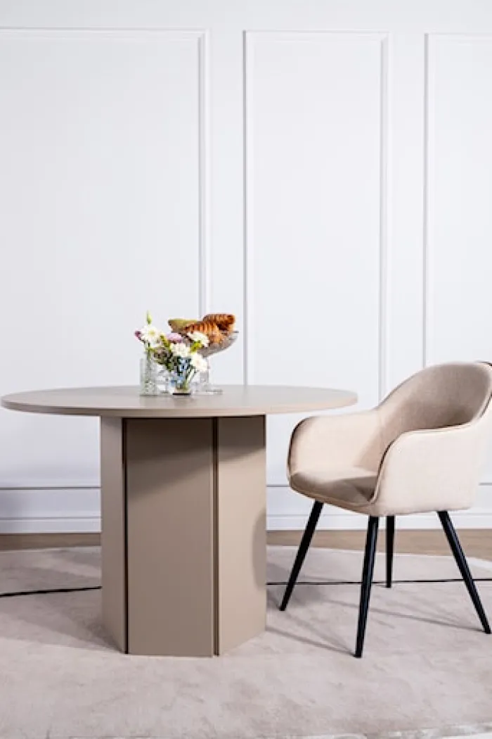 Stół do jadalni Hexa okrągły 110 cm Cappuccino