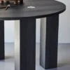 Stół do jadalni Juno okrągły 120 cm dąb czarny