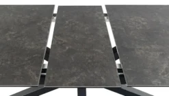 Stół do jadalni Kardema ceramiczny czarny blat na metalowej podstawie rozkładany 200-240 cm