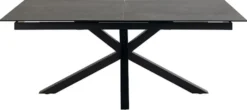 Stół do jadalni Kardema ceramiczny czarny blat na metalowej podstawie rozkładany 200-240 cm