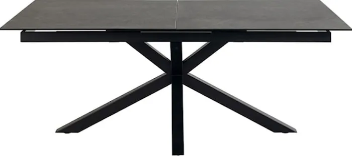 Stół do jadalni Kardema ceramiczny czarny blat na metalowej podstawie rozkładany 200-240 cm
